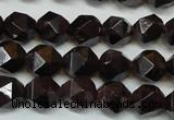 CGA450 15.5 inches 6mm faceted nuggets natural red garnet beads