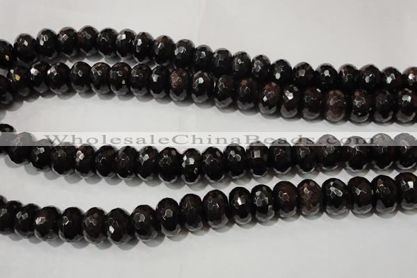 CGA461 15.5 inches 8*12mm faceted rondelle natural red garnet beads