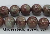 CGA51 15.5 inches 12mm round red green garnet gemstone beads