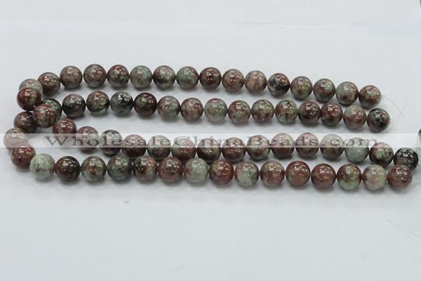 CGA51 15.5 inches 12mm round red green garnet gemstone beads