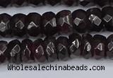 CGA678 15.5 inches 4*7mm faceted rondelle red garnet beads