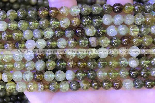 CGA700 15.5 inches 6mm round green garnet beads wholesale