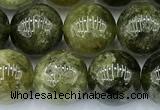 CGA843 15 inches 10mm round green garnet beads