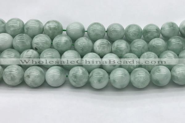 CGA905 15.5 inches 14mm round green angel skin gemstone beads