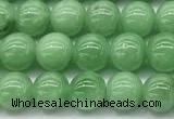 CGA930 15 inches 6mm round green angel skin beads