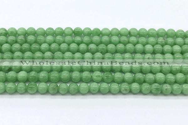 CGA930 15 inches 6mm round green angel skin beads