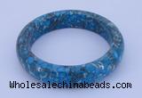 CGB209 Inner diameter 60mm fashion flower turquoise gemstone bangle