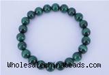 CGB216 2pcs 7.5 inches 6mm natural malachite gemstone bracelets