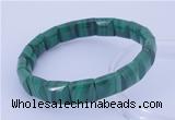 CGB226 7 inches 10*10mm square natural malachite gemstone bracelets