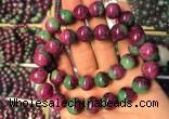 CGB2523 7.5 inches 12mm round ruby zoisite beaded bracelets