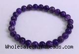 CGB2560 7.5 inches 7mm round charoite gemstone beaded bracelets