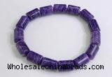 CGB2577 7.5 inches 8*12mm tube charoite gemstone bracelet