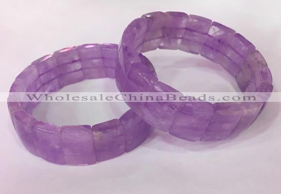 CGB2636 12*18mm faceted rectangle lavender amethyst bracelets