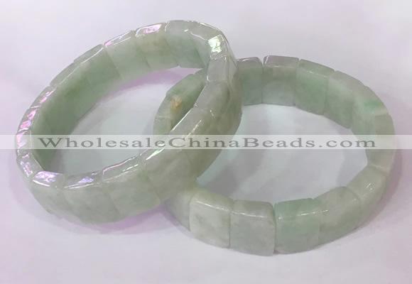 CGB2640 11*15mm faceted rectangle jade bracelets wholesale