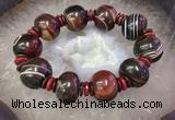 CGB3014 7.5 inches 13*20mm - 16*22mm rondelle agate bracelet