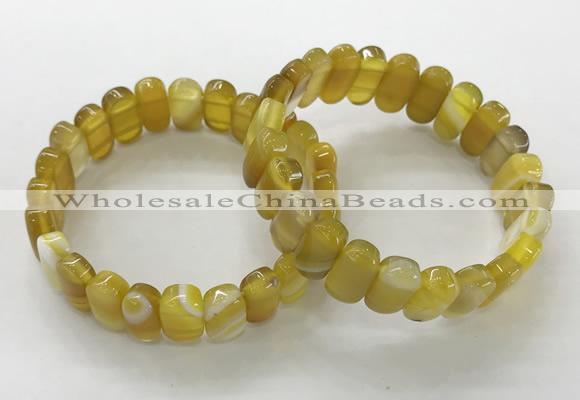 CGB3101 7.5 inches 8*15mm oval agate gemstone bracelets