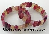 CGB3103 7.5 inches 8*15mm oval agate gemstone bracelets