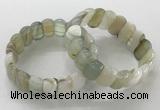 CGB3127 7.5 inches 10*20mm faceted oval agate bracelets