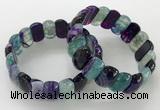 CGB3131 7.5 inches 10*20mm faceted oval agate bracelets