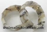 CGB3185 7.5 inches 15*25mm rectangle agate bracelets wholesale