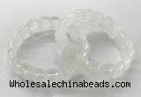 CGB3220 7.5 inches 12*20mm oval white crystal bracelets