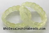 CGB3222 7.5 inches 12*20mm oval lemon quartz bracelets