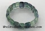 CGB3226 7.5 inches 12*20mm oval fluorite gemstone bracelets