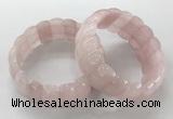 CGB3240 7.5 inches 12*25mm oval rose quartz bracelets