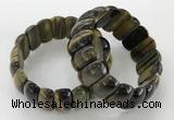 CGB3252 7.5 inches 12*25mm oval blue tiger eye bracelets