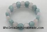 CGB3283 7.5 inches 10*15mm faceted oval mixed gemstone bracelets