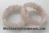 CGB3310 7.5 inches 10*20mm faceted oval rose quartz bracelets