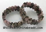 CGB3318 7.5 inches 10*20mm faceted oval rhodonite bracelets