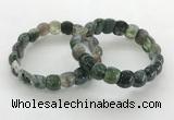 CGB3374 7.5 inches 10*15mm oval moss agate bracelets