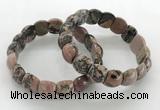 CGB3378 7.5 inches 10*15mm oval rhodonite bracelets wholesale