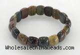 CGB3381 7.5 inches 10*15mm oval mixed tiger eye bracelets