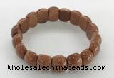 CGB3383 7.5 inches 10*15mm oval goldstone bracelets wholesale