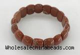 CGB3384 7.5 inches 10*15mm oval red jasper bracelets wholesale