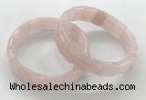 CGB3391 7.5 inches 10*15mm rectangle rose quartz bracelets