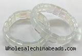 CGB3394 7.5 inches 10*15mm rectangle synthetic moonstone bracelets