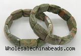 CGB3410 7.5 inches 15*21mm unakite gemstone bracelets