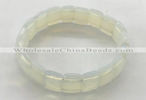 CGB3424 7.5 inches 12*15mm faceted rectangle opal bracelets