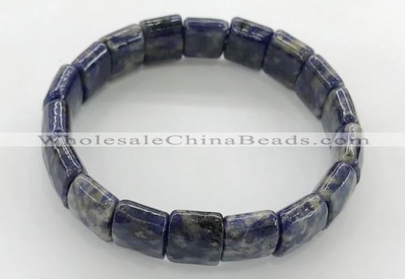 CGB3435 7.5 inches 12*15mm faceted rectangle sodalite bracelets