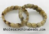 CGB3448 7.5 inches 10*15mm faceted marquise golden tiger eye bracelets