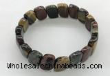 CGB3451 7.5 inches 10*15mm faceted marquise mixed tiger eye bracelets