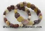 CGB3452 7.5 inches 10*15mm faceted marquise mookaite bracelets