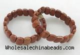 CGB3453 7.5 inches 10*15mm faceted marquise red jasper bracelets