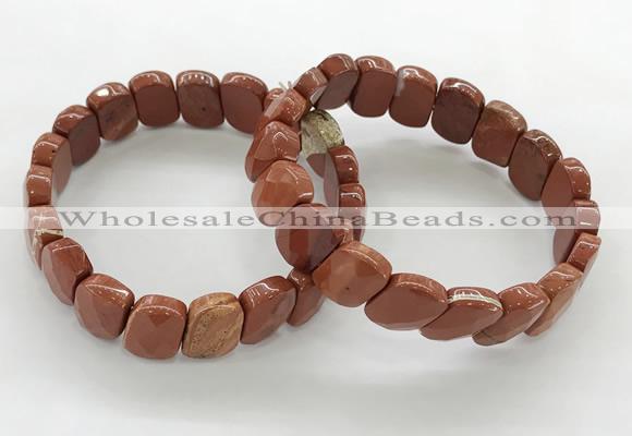 CGB3453 7.5 inches 10*15mm faceted marquise red jasper bracelets