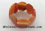 CGB3495 7.5 inches 30*40mm oval agate gemstone bracelets