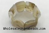 CGB3500 7.5 inches 30*40mm oval agate bracelets wholesale