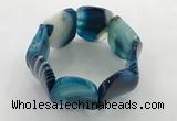 CGB3506 7.5 inches 30*40mm oval agate bracelets wholesale